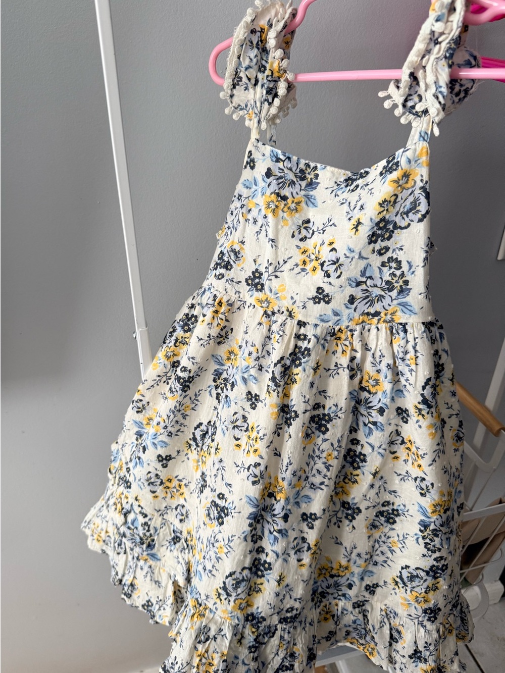 Joie Girls Floral Sundress in Yellow, Blue & Cream